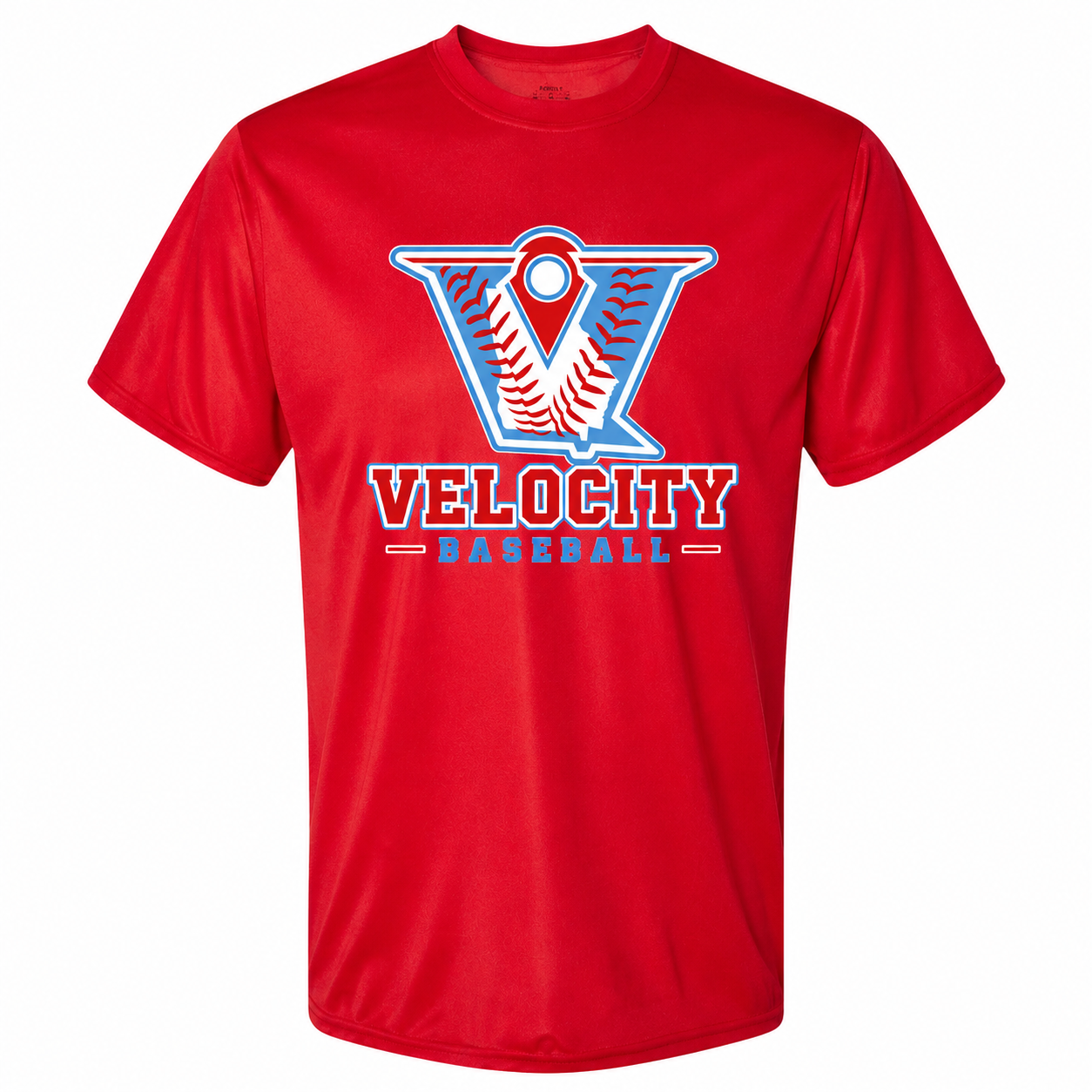 VELOCITY BASEBALL ADULT MOISTURE WICKING T SHIRT