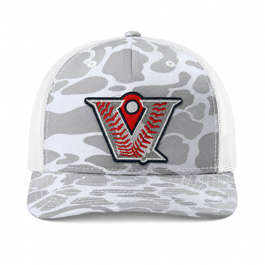 VELOCITY BASEBALL BLIZZARD DUCK CAMO RICHARDSON 112 TRUCKER HAT