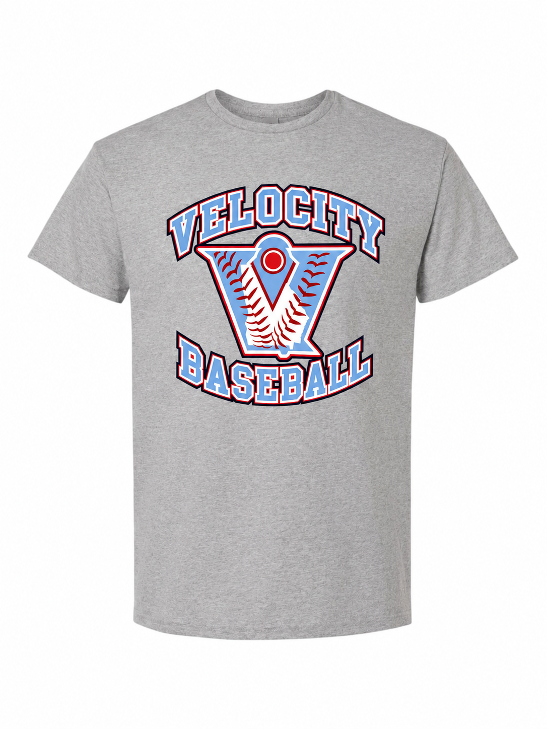 VELOCITY BASEBALL ADULT COTTON T SHIRT