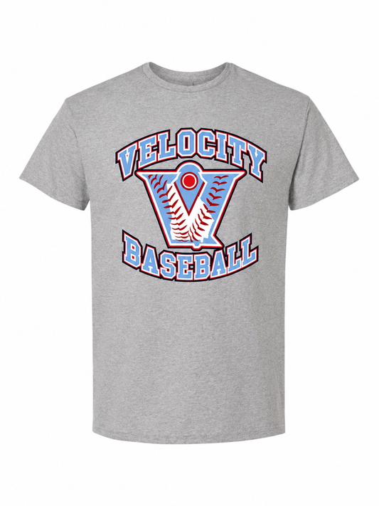 VELOCITY BASEBALL ADULT COTTON T SHIRT