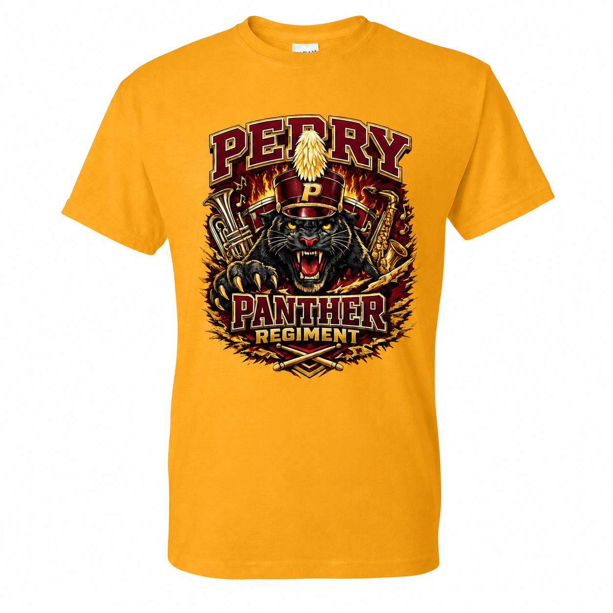 PERRY PANTHER REGIMENT ADULT/TEEN MOISTURE WICKING T SHIRT