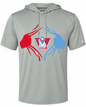 VELOCITY BASEBALL ADULT MOISTURE WICKING SHORT SLEEVE HOODIE