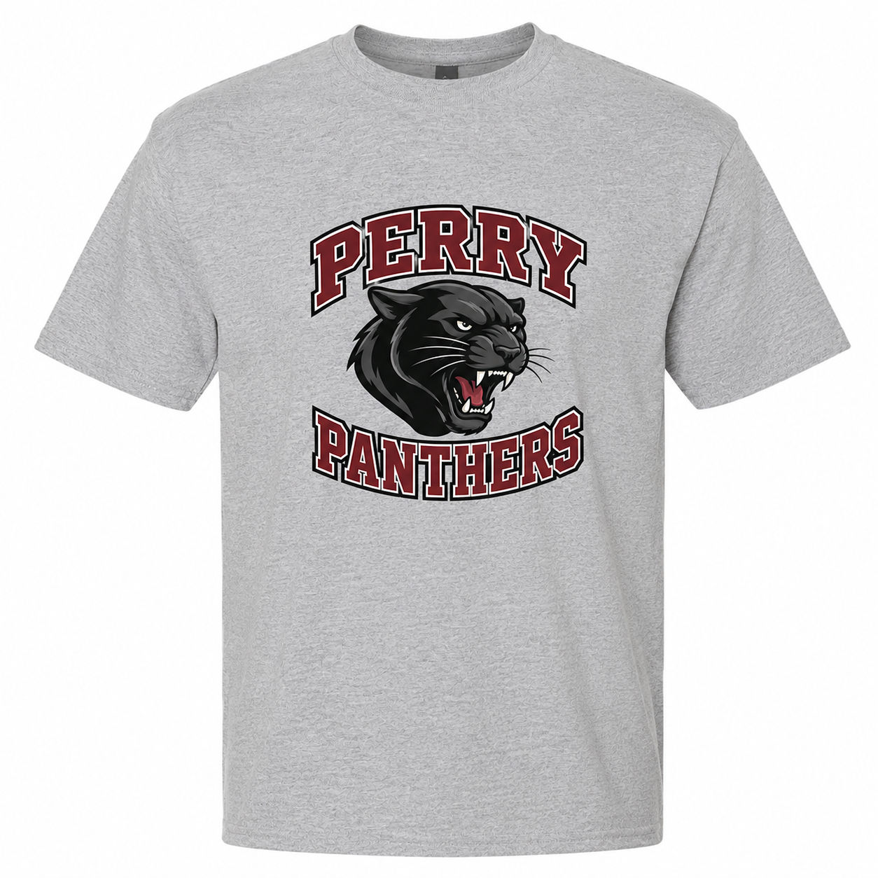 PERRY PANTHER YOUTH COTTON GRAY T SHIRT
