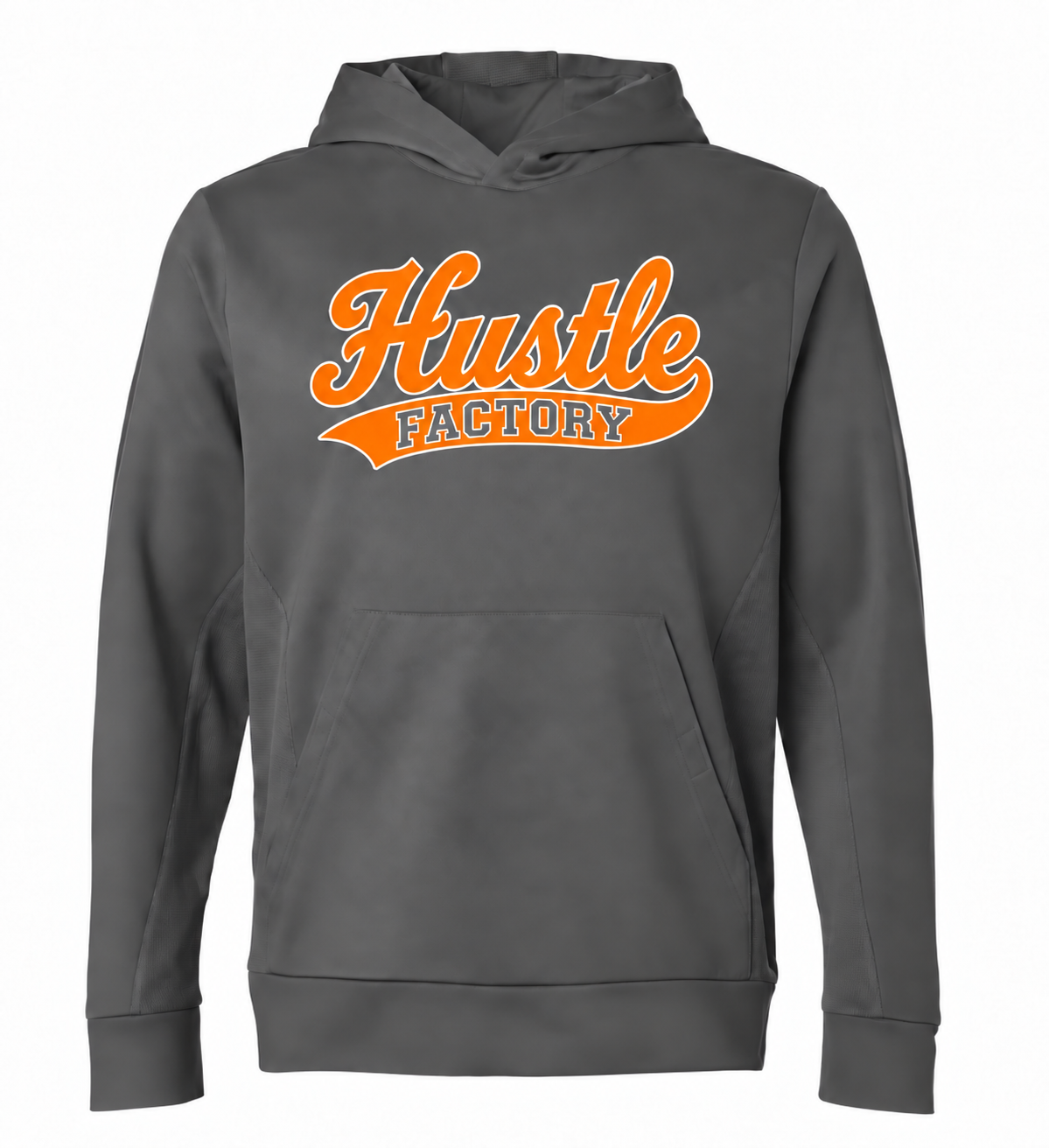 HUSTLE FACTORY ADULT/TEEN DARK GRAY HOODIE